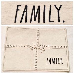NWT Rae Dunn 4pk FAMILY Placemats